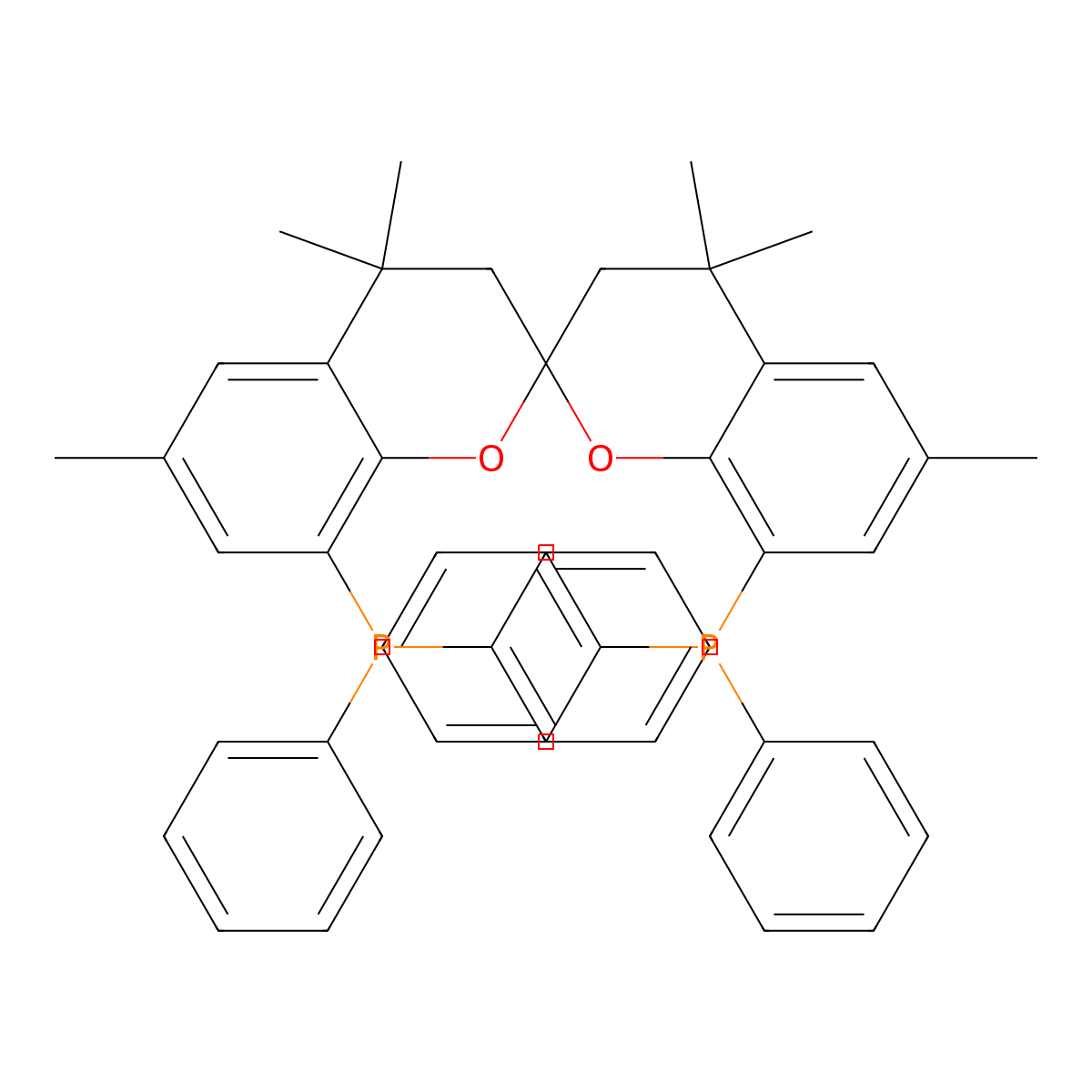 racemic-8,8'-Bis(diphenylphosphino)-3,3',4,4'-tetrahydro-4,4,4',4',6,6'-hexamethyl-2,2'-spirobi[2H-1-benzopyran] molecular structure, CAS 556797-94-5