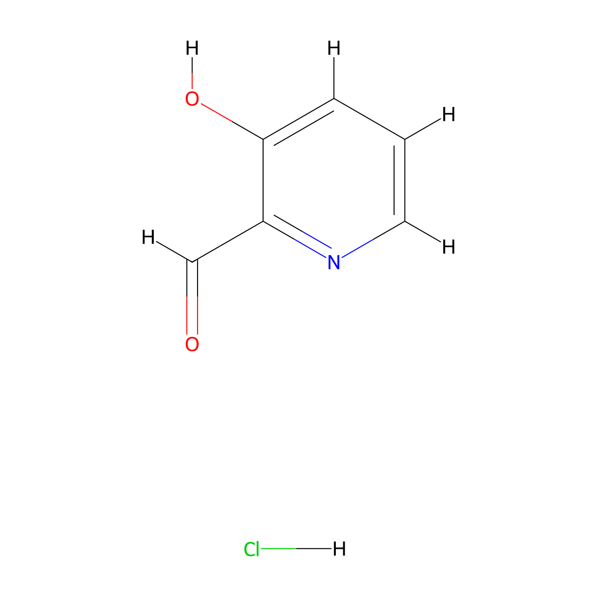 3-Hydroxypicolinaldehyde hydrochloride molecular structure, CAS 55680-57-4