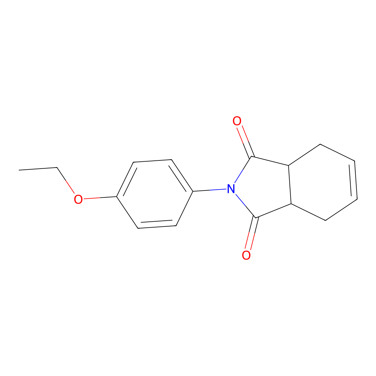 2-(4-Ethoxyphenyl)-3a,4,7,7a-tetrahydro-1H-isoindole-1,3(2H)-dione molecular structure, CAS 55680-87-0
