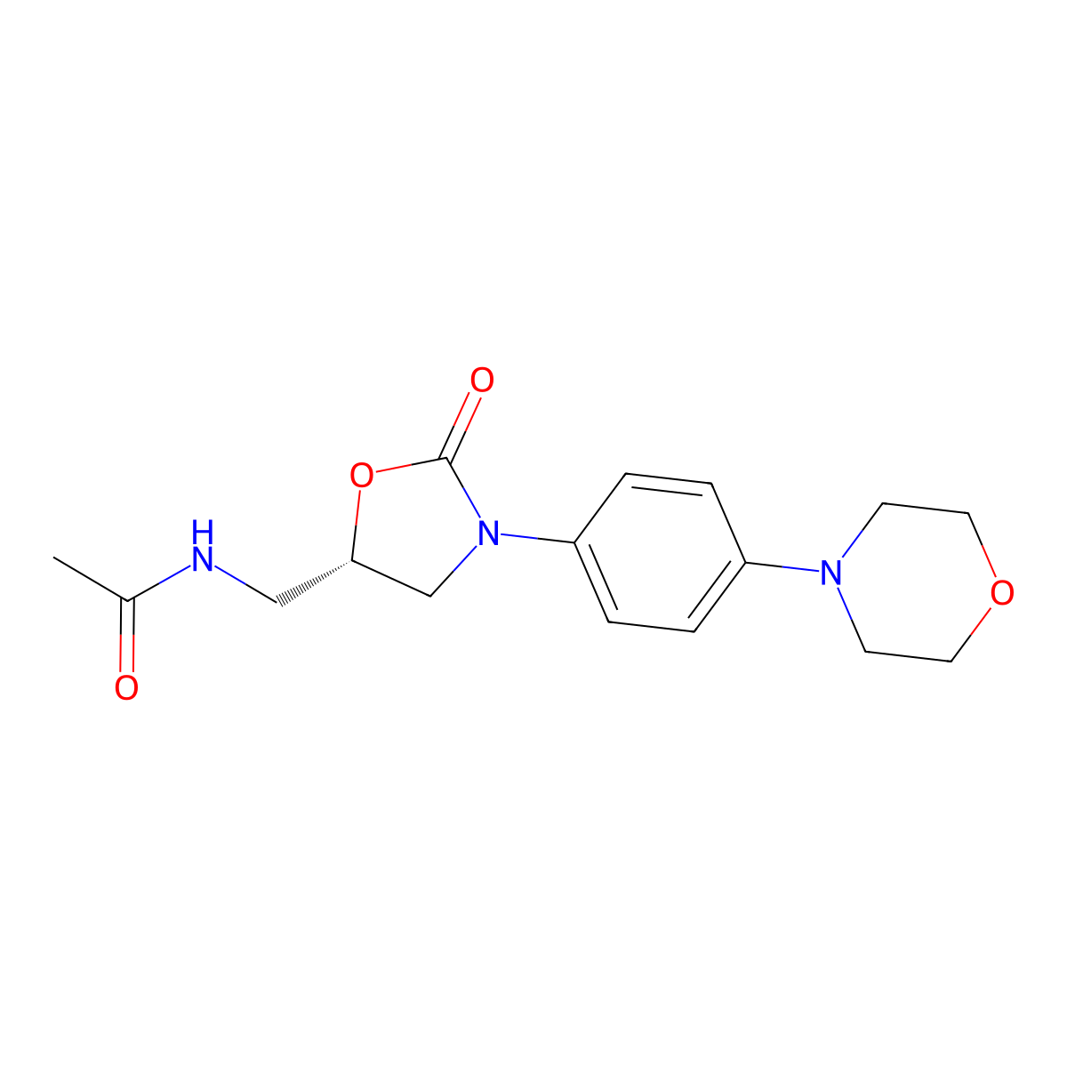 Desfluorolinezolid molecular structure, CAS 556801-15-1