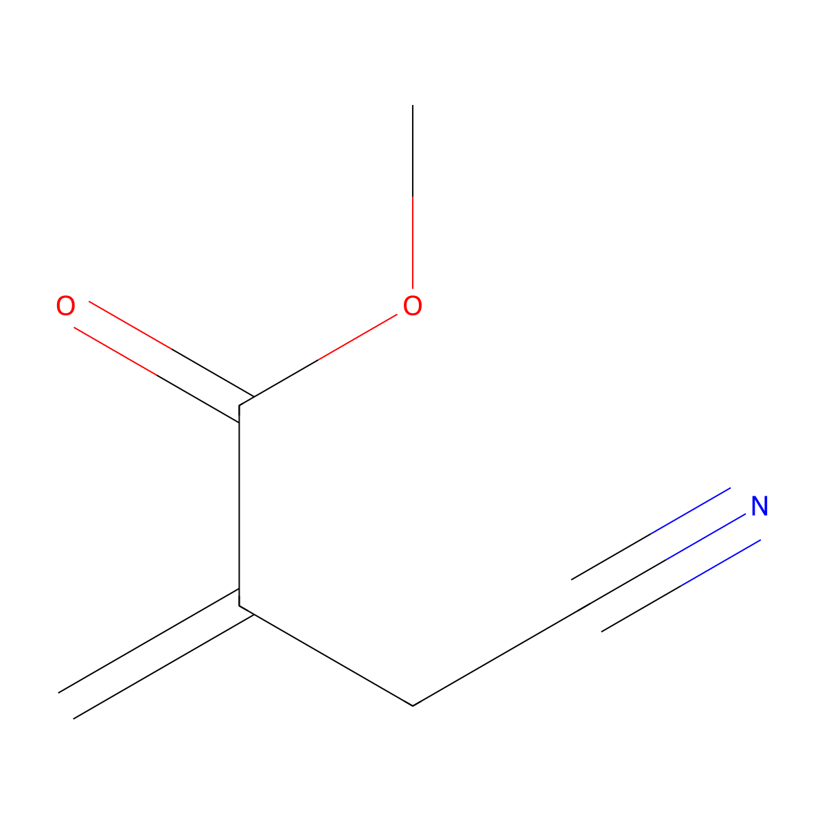 Methyl 3-cyano-2-methylidenepropanoate molecular structure, CAS 556801-19-5