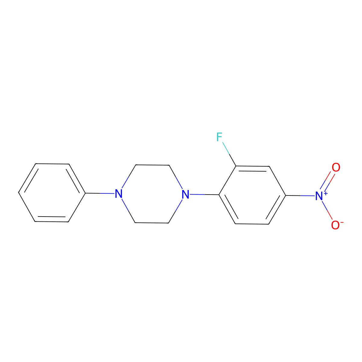1-(2-Fluoro-4-nitrophenyl)-4-phenylpiperazine molecular structure, CAS 556801-40-2