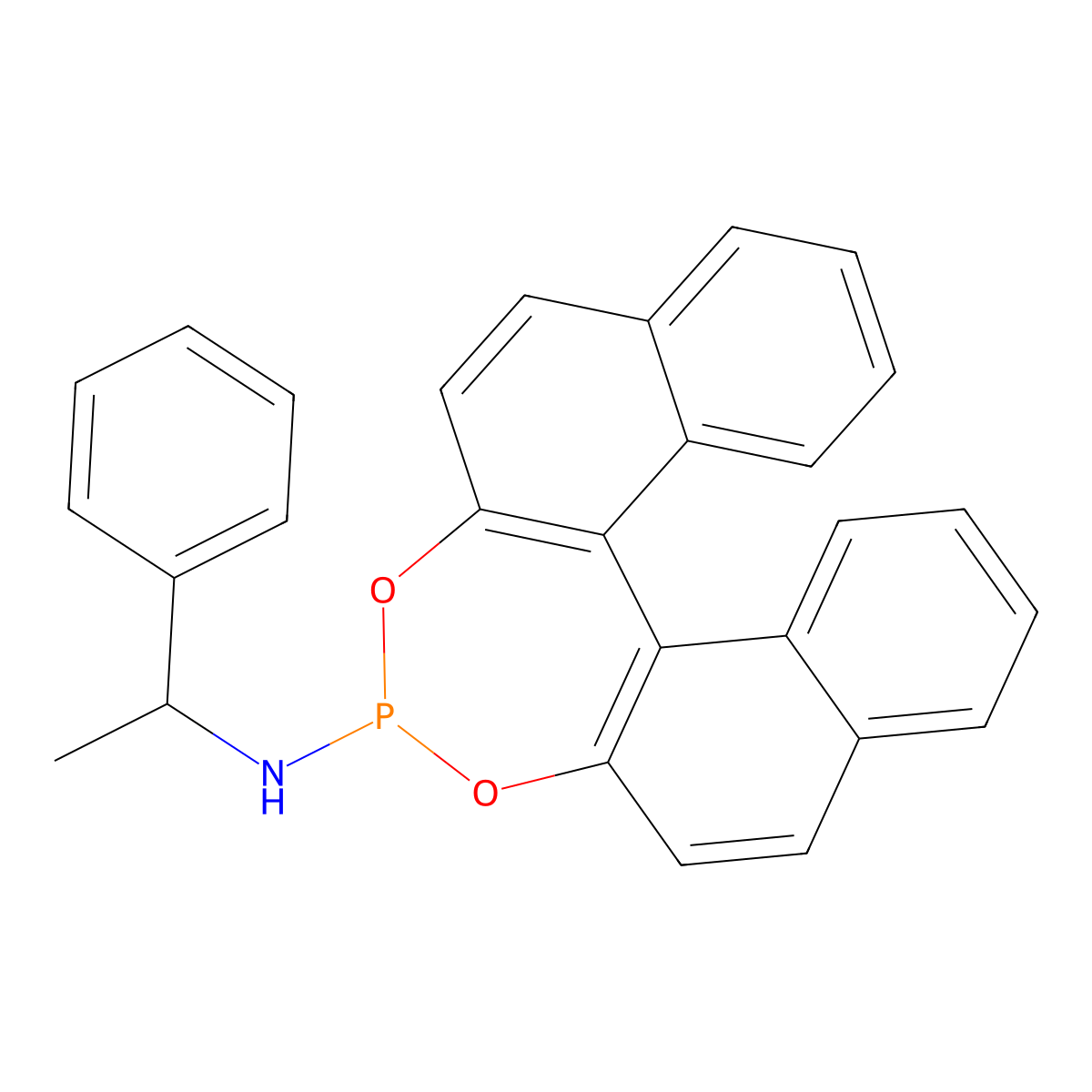 (11bS)-(S)-N-(1-Phenylethyl)dinaphtho[2,1-d:1',2'-f][1,3,2]dioxaphosphepin-4-amine molecular structure, CAS 556808-29-8