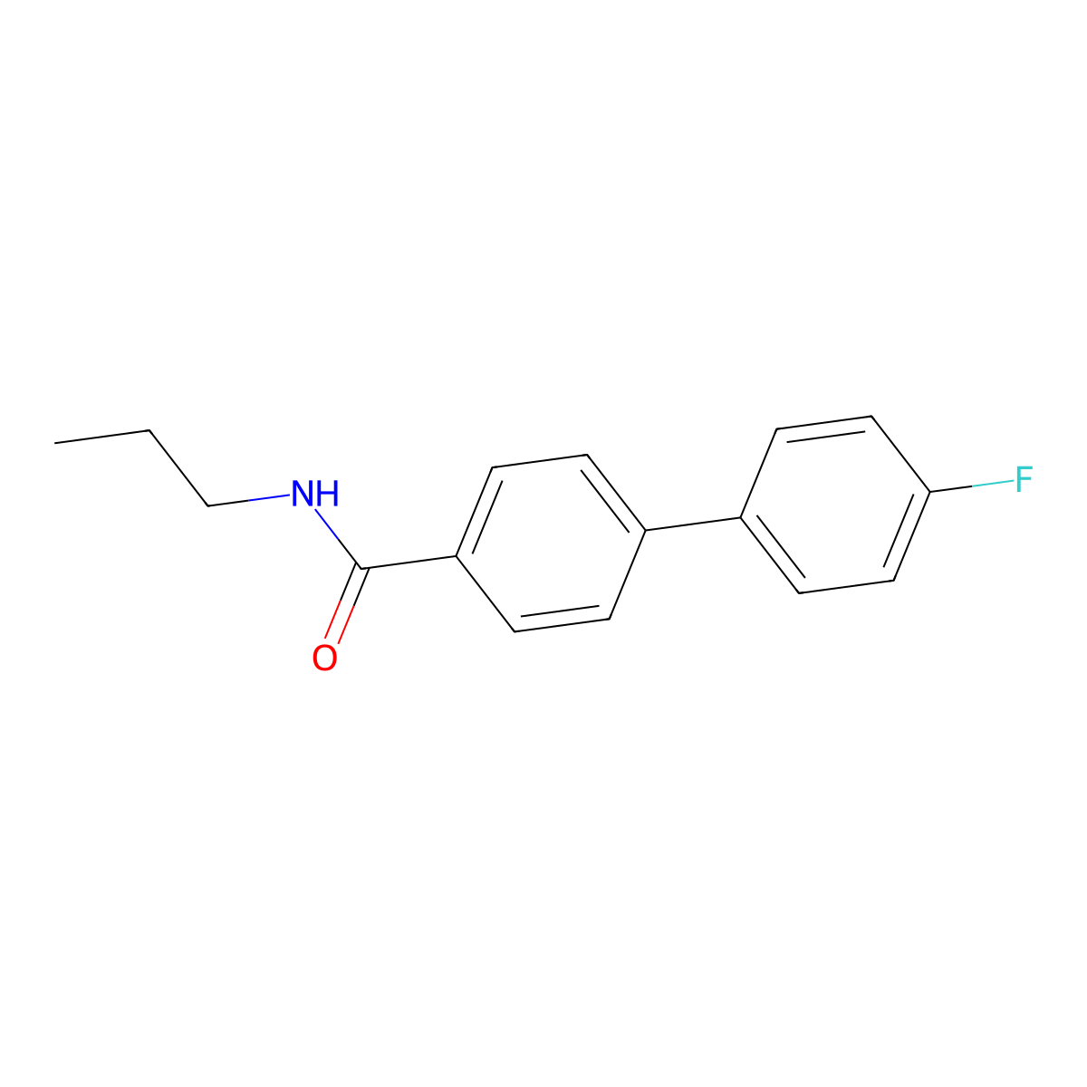 4'-Fluoro-N-propyl-[1,1'-biphenyl]-4-carboxamide molecular structure, CAS 556809-49-5