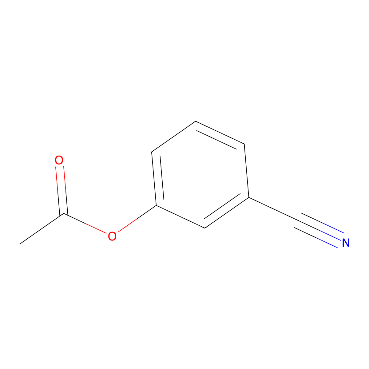 3-Cyanophenyl acetate molecular structure, CAS 55682-11-6