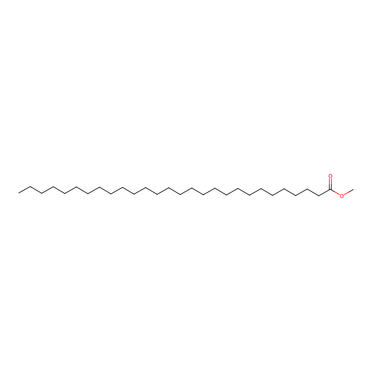 Methyl octacosanoate molecular structure, CAS 55682-92-3