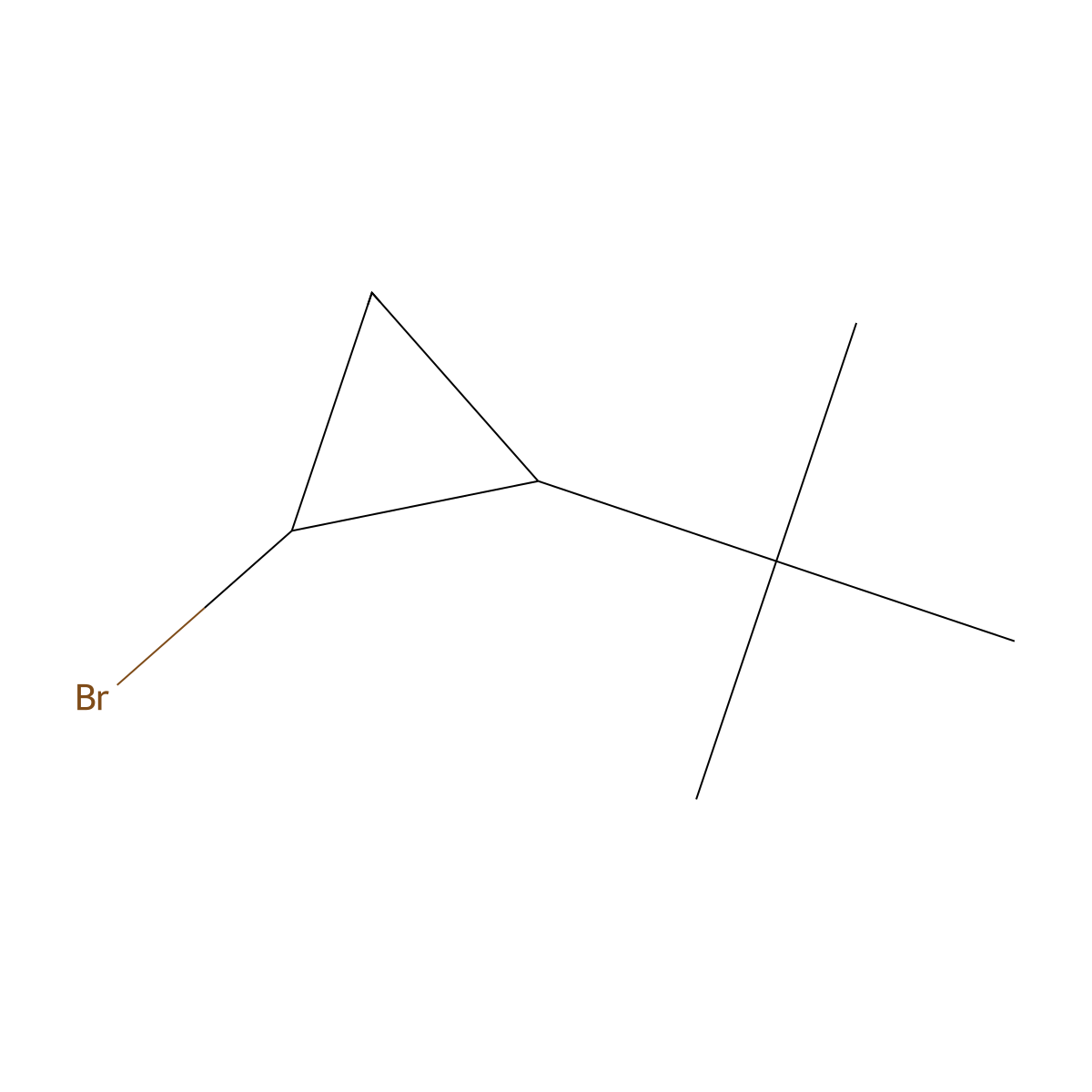 Cyclopropane, 1-bromo-2-(1,1-dimethylethyl)- molecular structure, CAS 55682-99-0