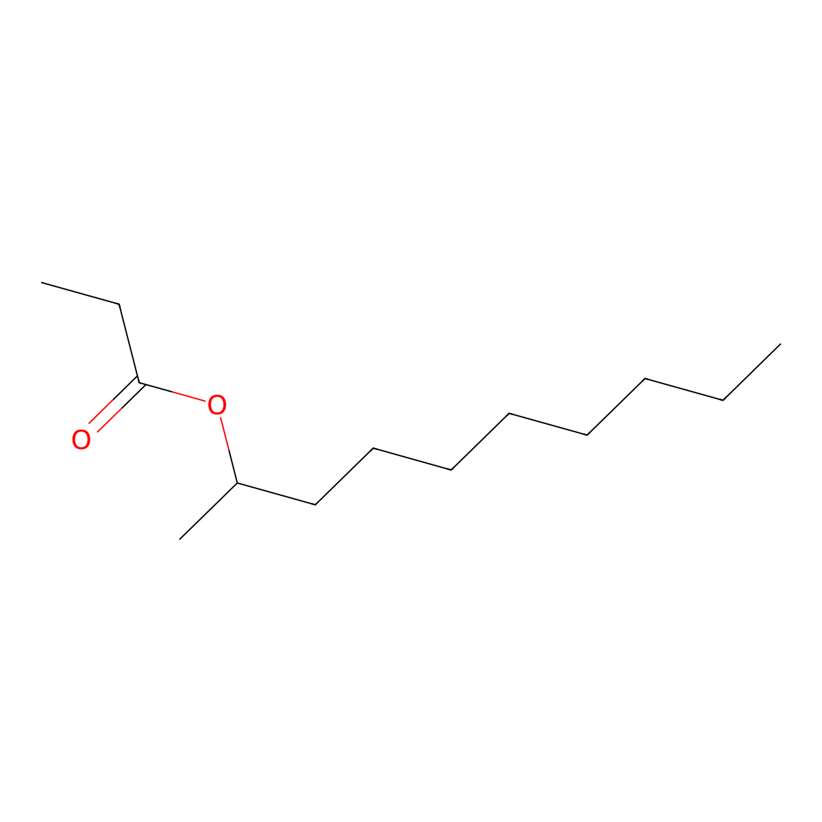 Decan-2-yl propanoate molecular structure, CAS 55683-11-9