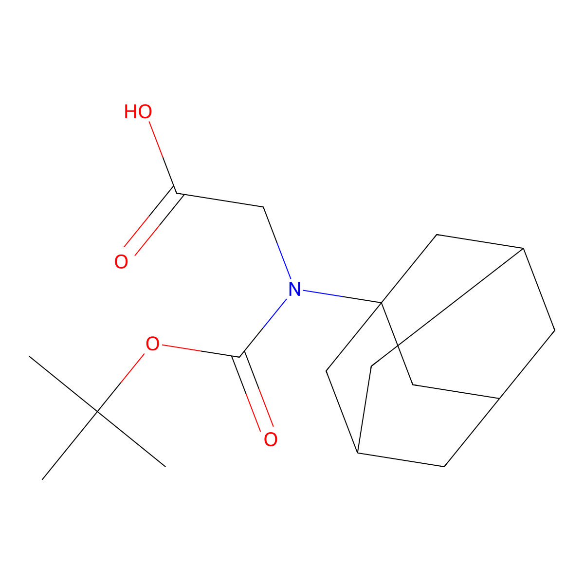 2-[(Adamantan-1-yl)[(tert-butoxy)carbonyl]amino]acetic acid molecular structure, CAS 556834-99-2