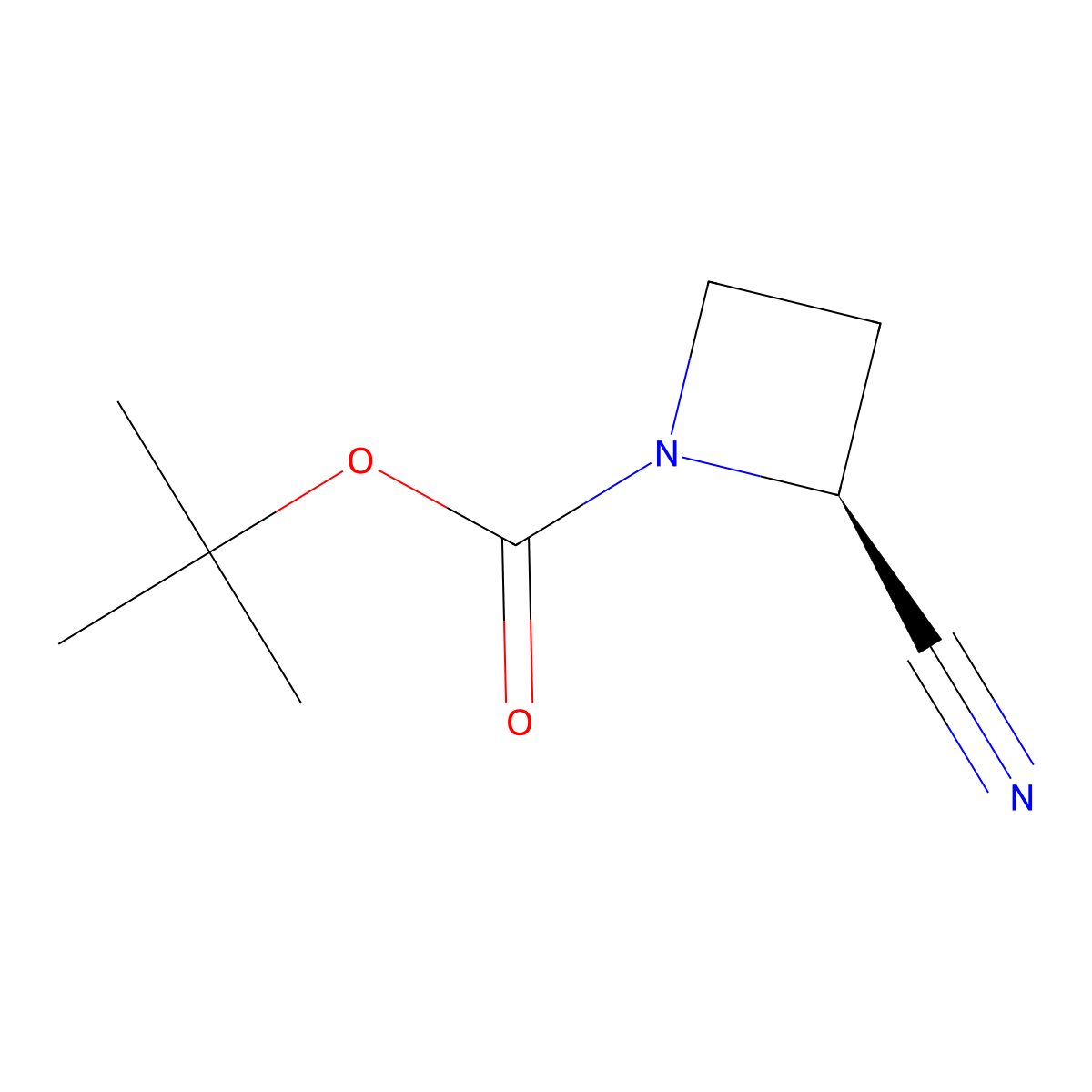 (S)-tert-Butyl 2-cyanoazetidine-1-carboxylate molecular structure, CAS 556835-05-3