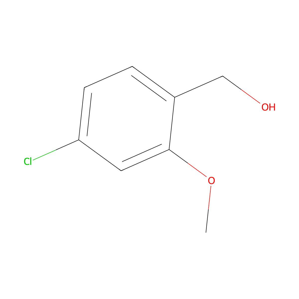 4 Chloro-2-methoxybenzyl alcohol molecular structure, CAS 55685-75-1
