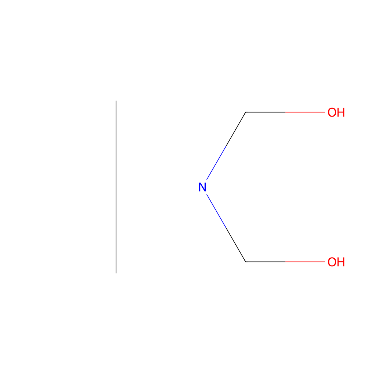 (tert-Butylazanediyl)dimethanol molecular structure, CAS 55686-22-1