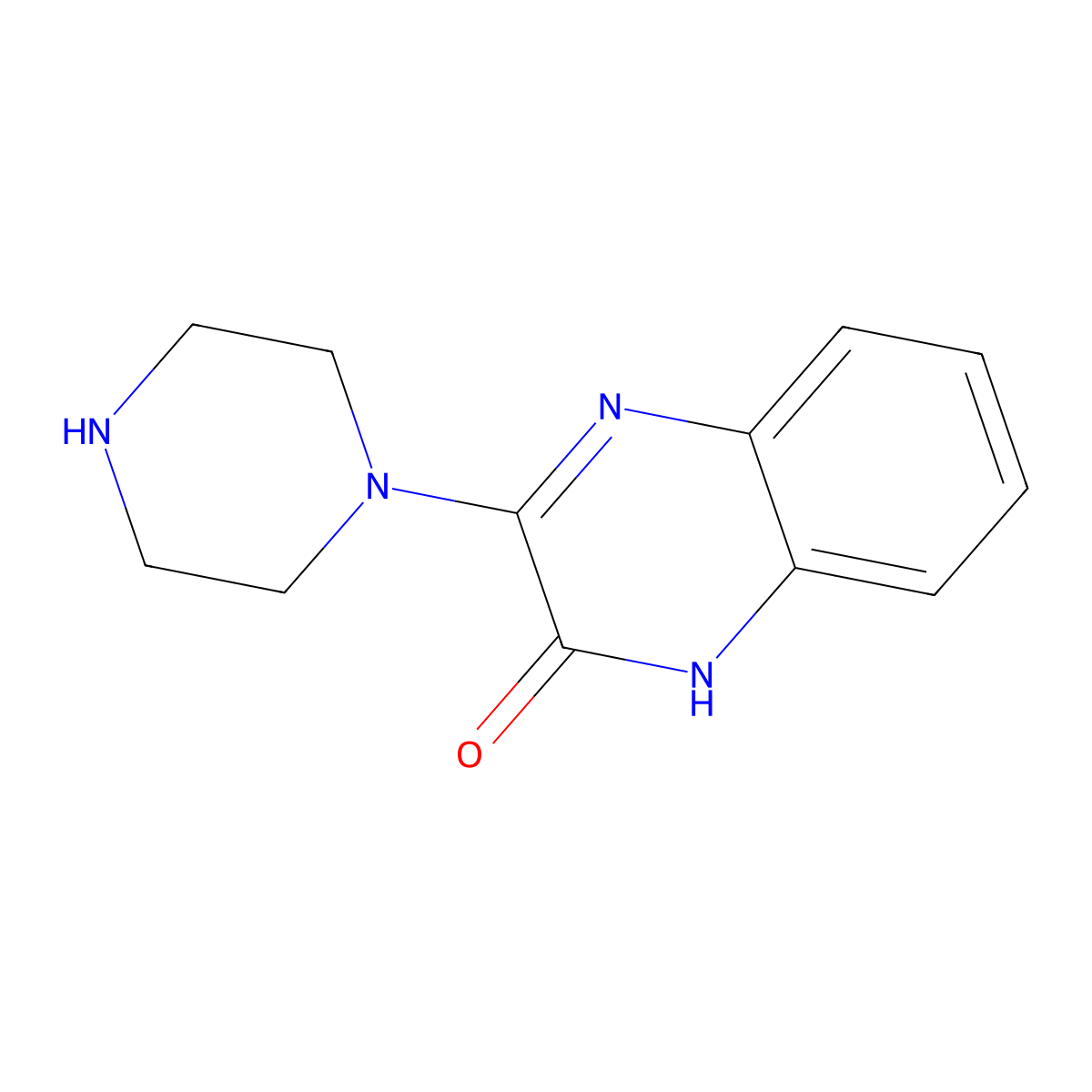 3-(Piperazin-1-yl)quinoxalin-2(1H)-one molecular structure, CAS 55686-32-3