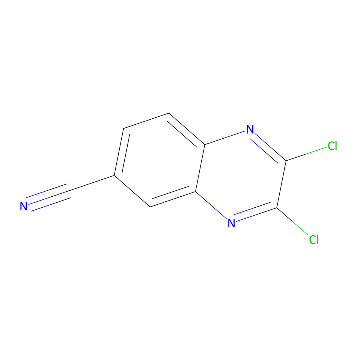 2,3-Dichloroquinoxaline-6-carbonitrile molecular structure, CAS 55686-33-4
