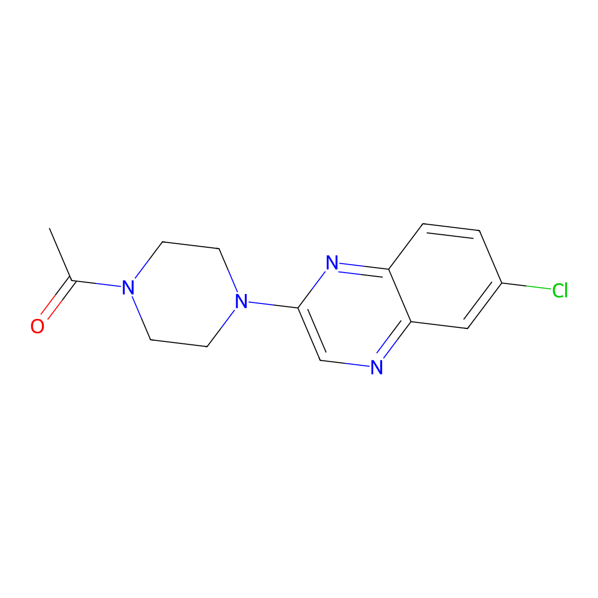 1-[4-(6-Chloroquinoxalin-2-yl)piperazin-1-yl]ethan-1-one molecular structure, CAS 55686-84-5