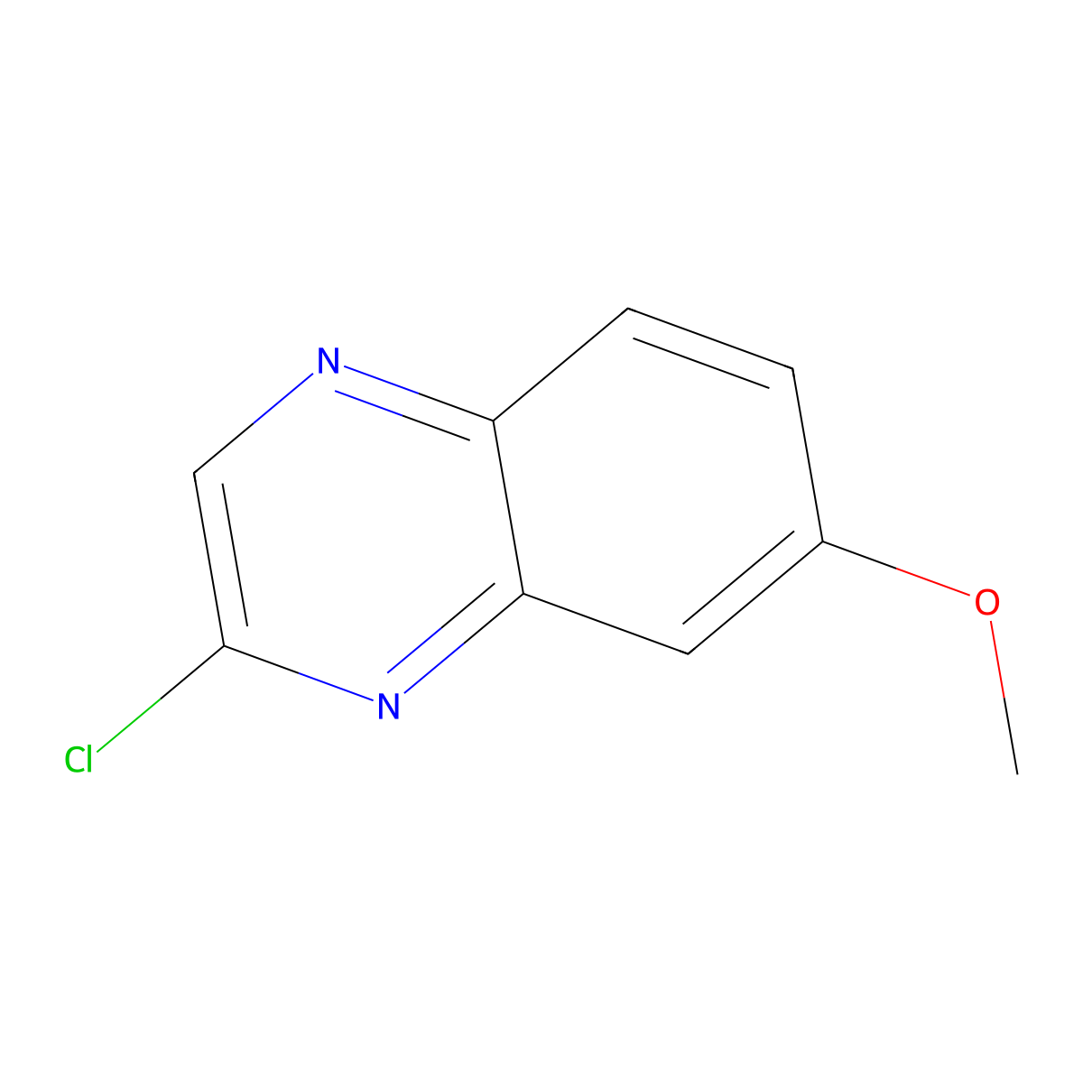 2-Chloro-7-methoxyquinoxaline molecular structure, CAS 55686-93-6