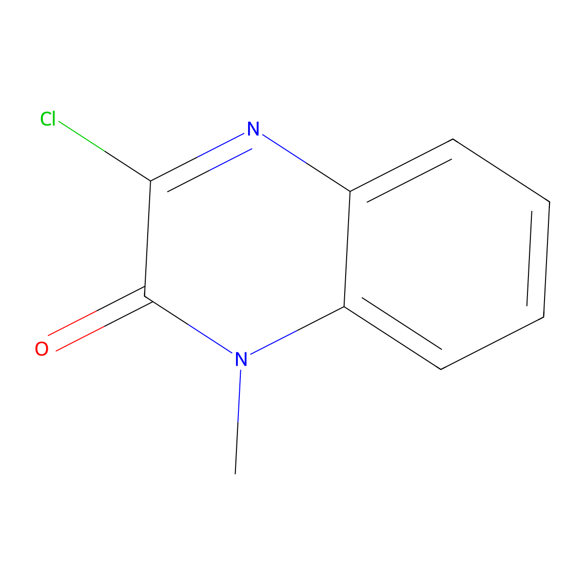 3-Chloro-1-methyl-1,2-dihydroquinoxalin-2-one molecular structure, CAS 55687-06-4