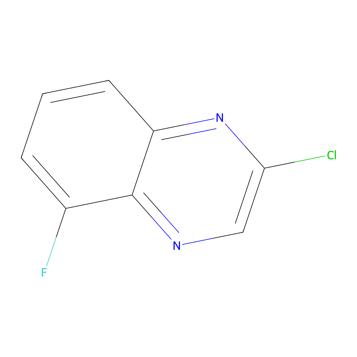 2-Chloro-5-fluoroquinoxaline molecular structure, CAS 55687-09-7