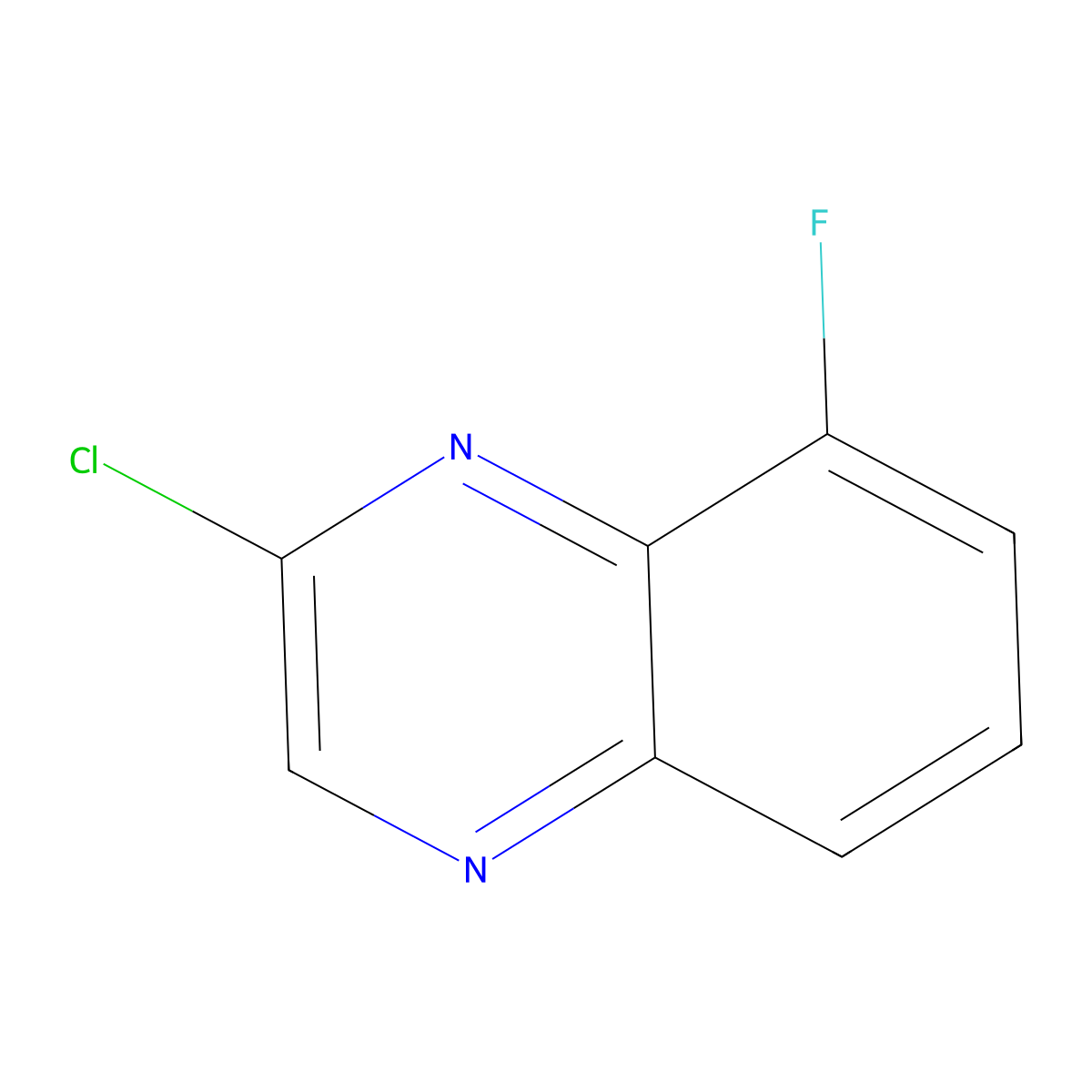 2-Chloro-8-fluoroquinoxaline molecular structure, CAS 55687-10-0