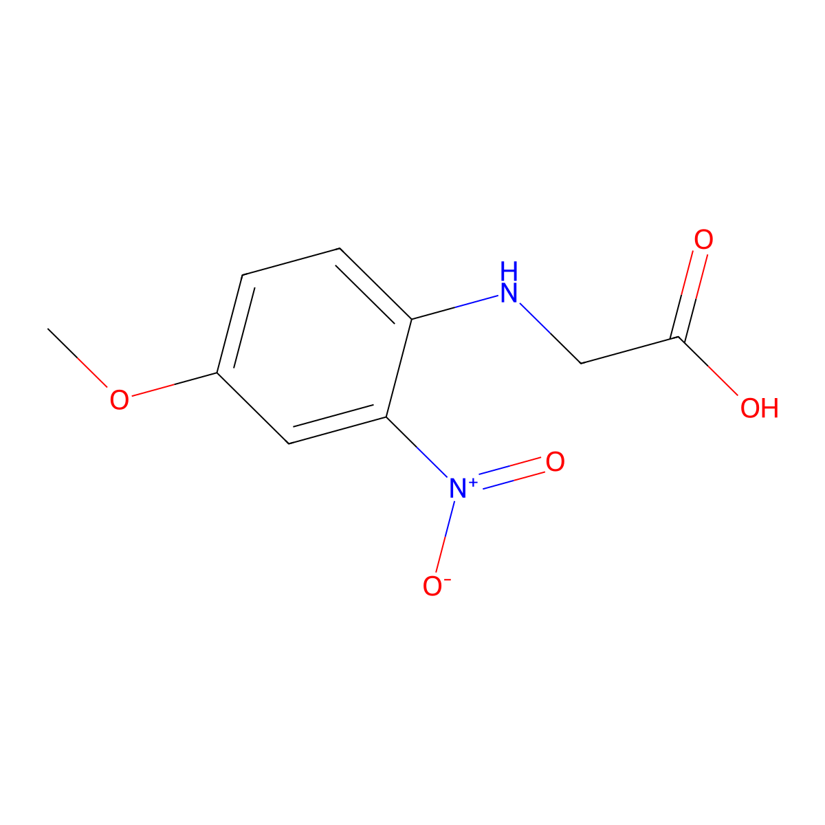 2-((4-Methoxy-2-nitrophenyl)amino)acetic acid molecular structure, CAS 55687-28-0