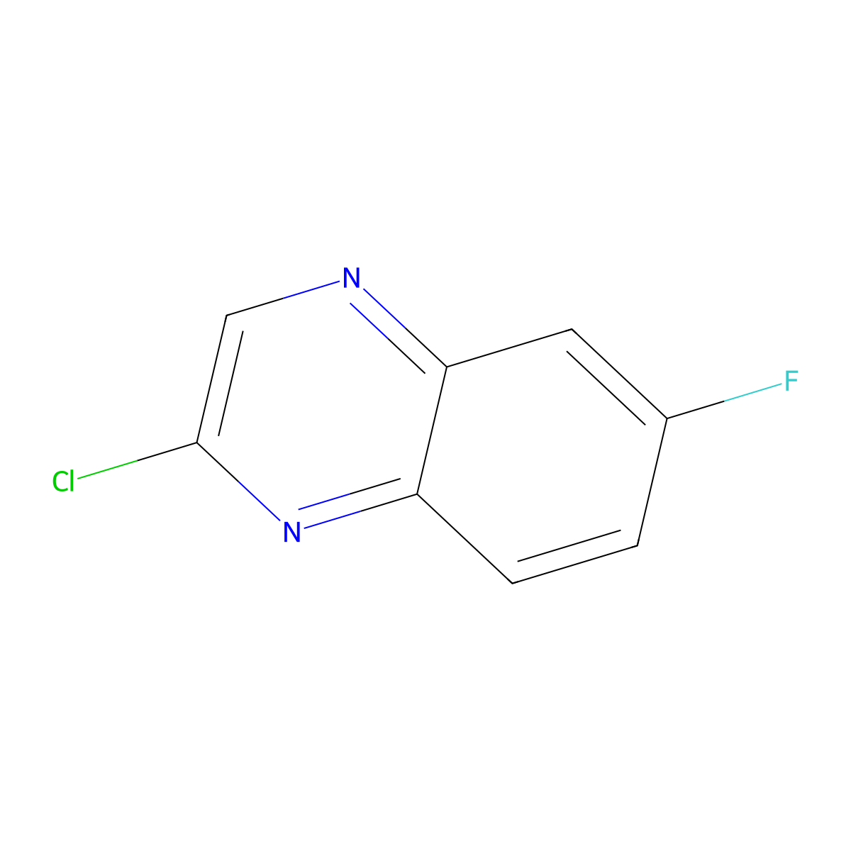 2-Chloro-6-fluoroquinoxaline molecular structure, CAS 55687-33-7