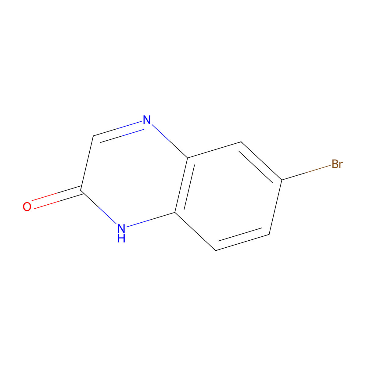 6-Bromo-1,2-dihydroquinoxalin-2-one molecular structure, CAS 55687-34-8