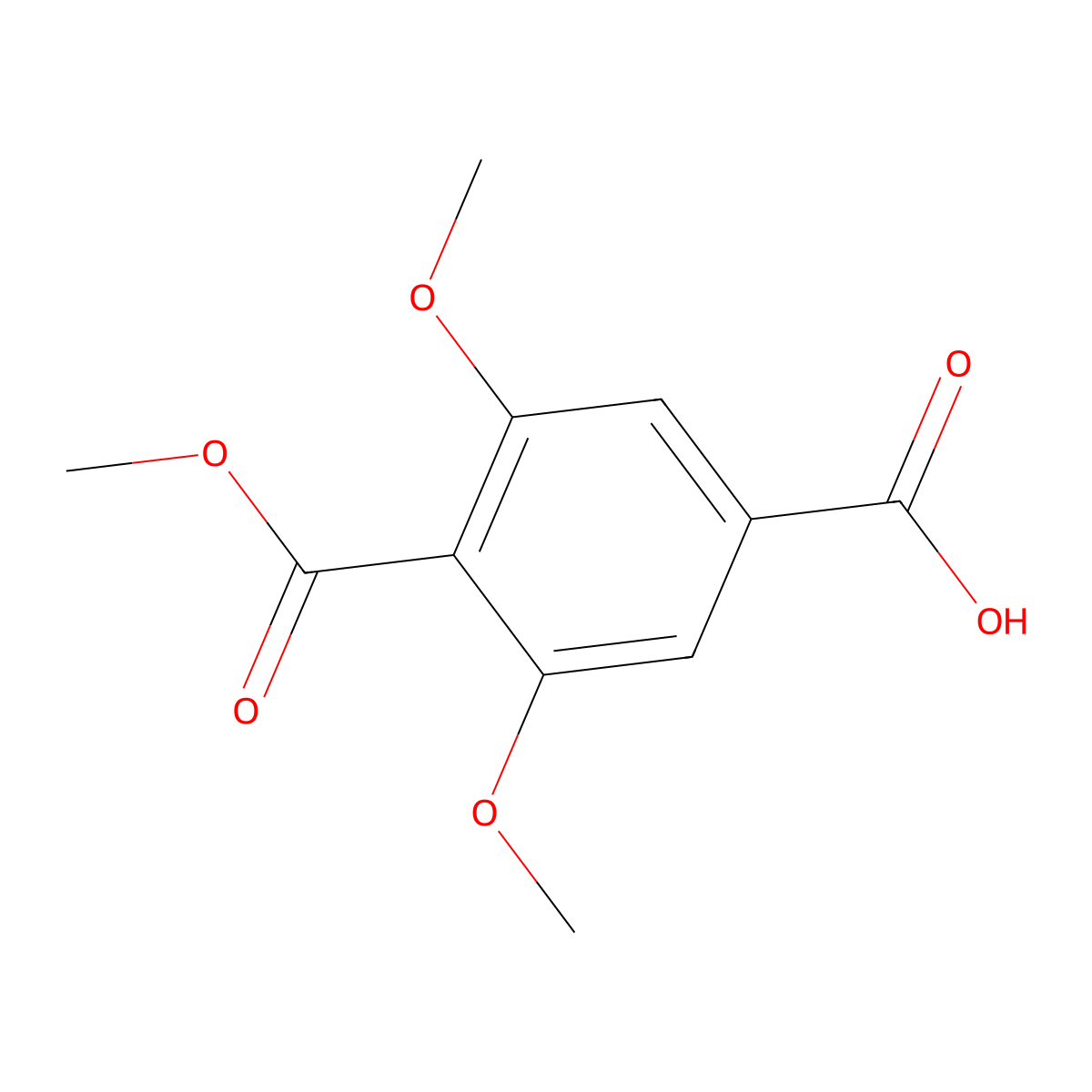 3,5-Dimethoxy-4-(methoxycarbonyl)benzoic acid molecular structure, CAS 55687-41-7