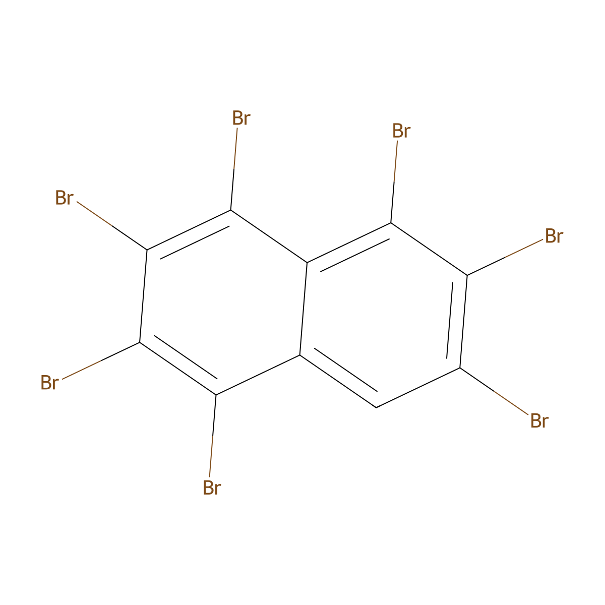 Heptabromonaphthalene molecular structure, CAS 55688-01-2