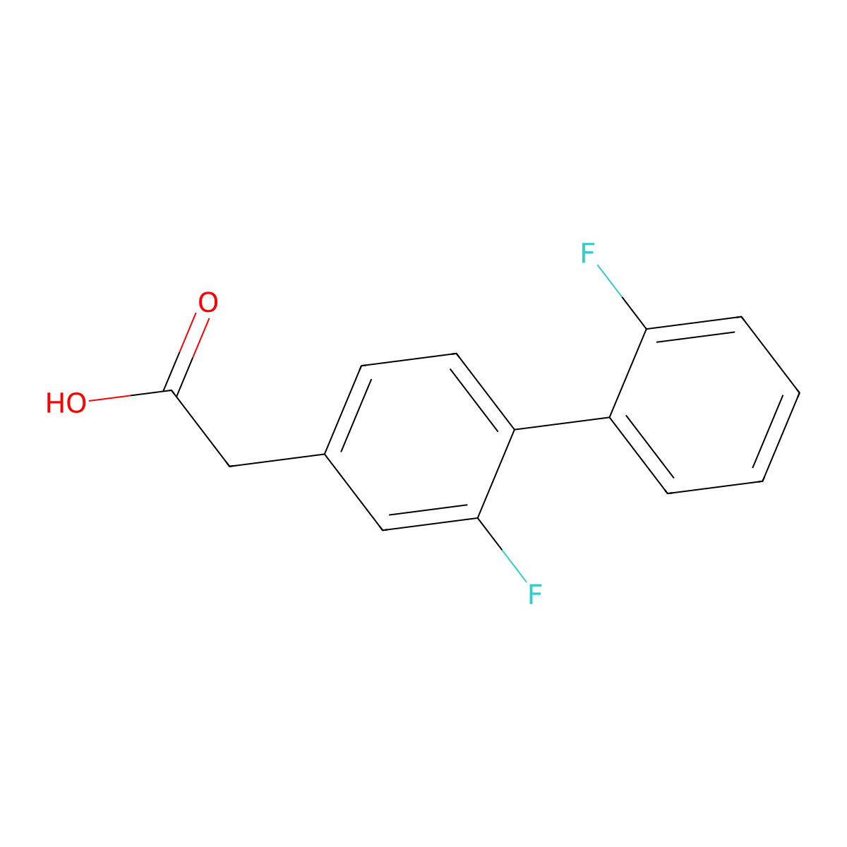 2-(2',2-Difluorobiphenyl-4-yl)acetic acid molecular structure, CAS 5569-41-5
