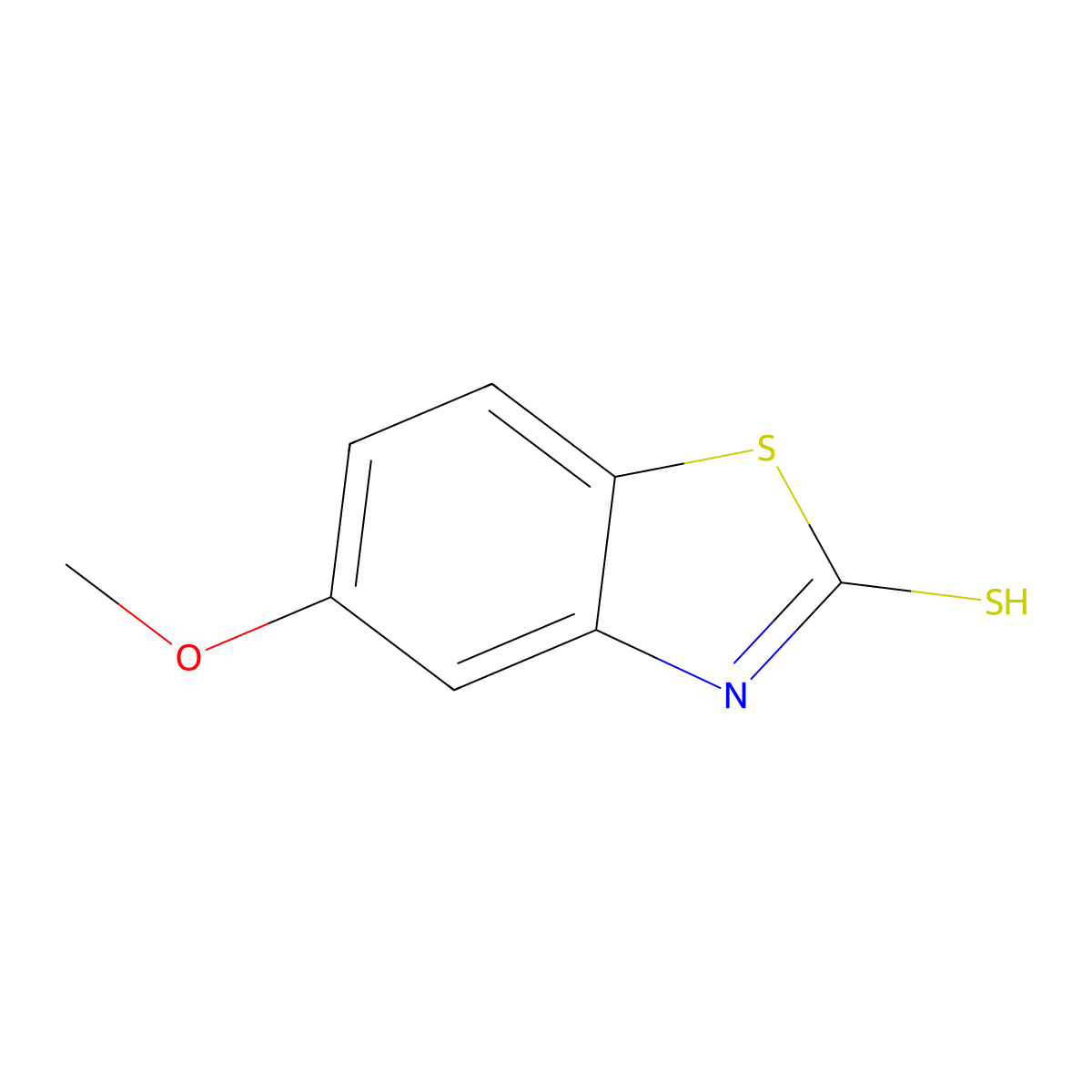5-methoxybenzothiazole-2(3H)-thione molecular structure, CAS 55690-60-3