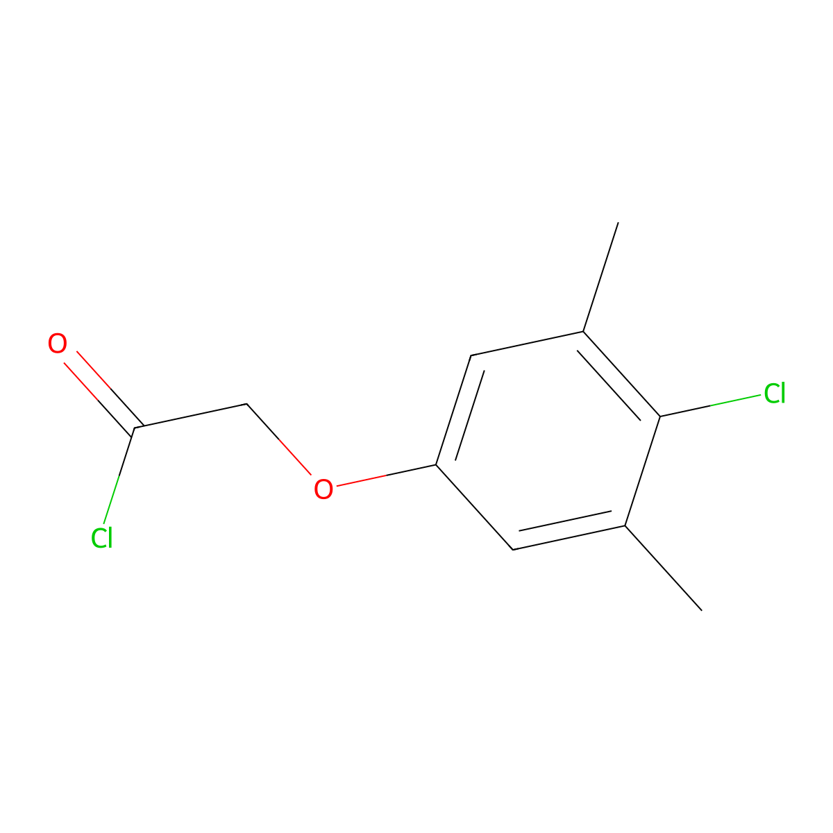 (4-Chloro-3,5-dimethylphenoxy)acetyl chloride molecular structure, CAS 55691-31-1