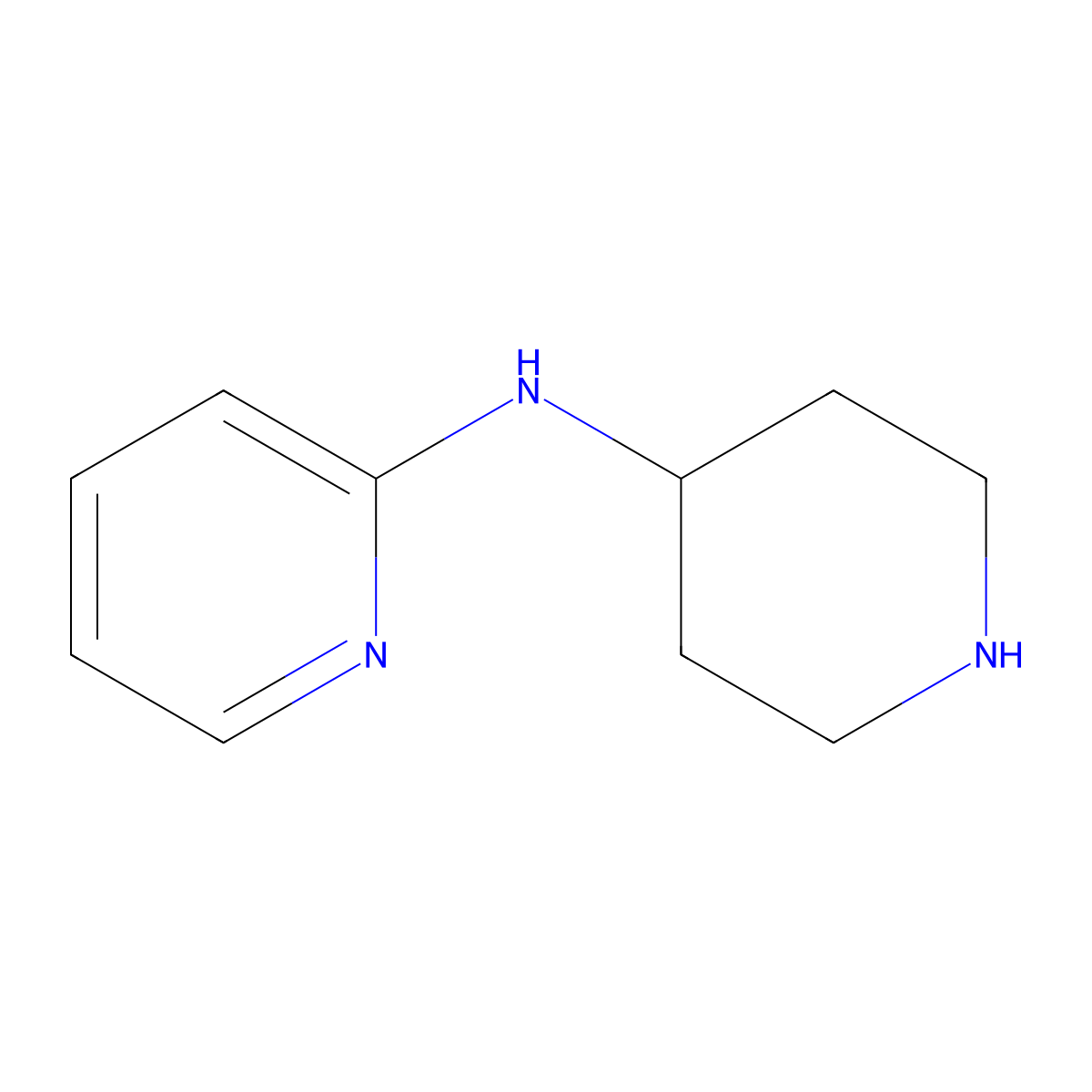 N-(Piperidin-4-yl)pyridin-2-amine molecular structure, CAS 55692-31-4