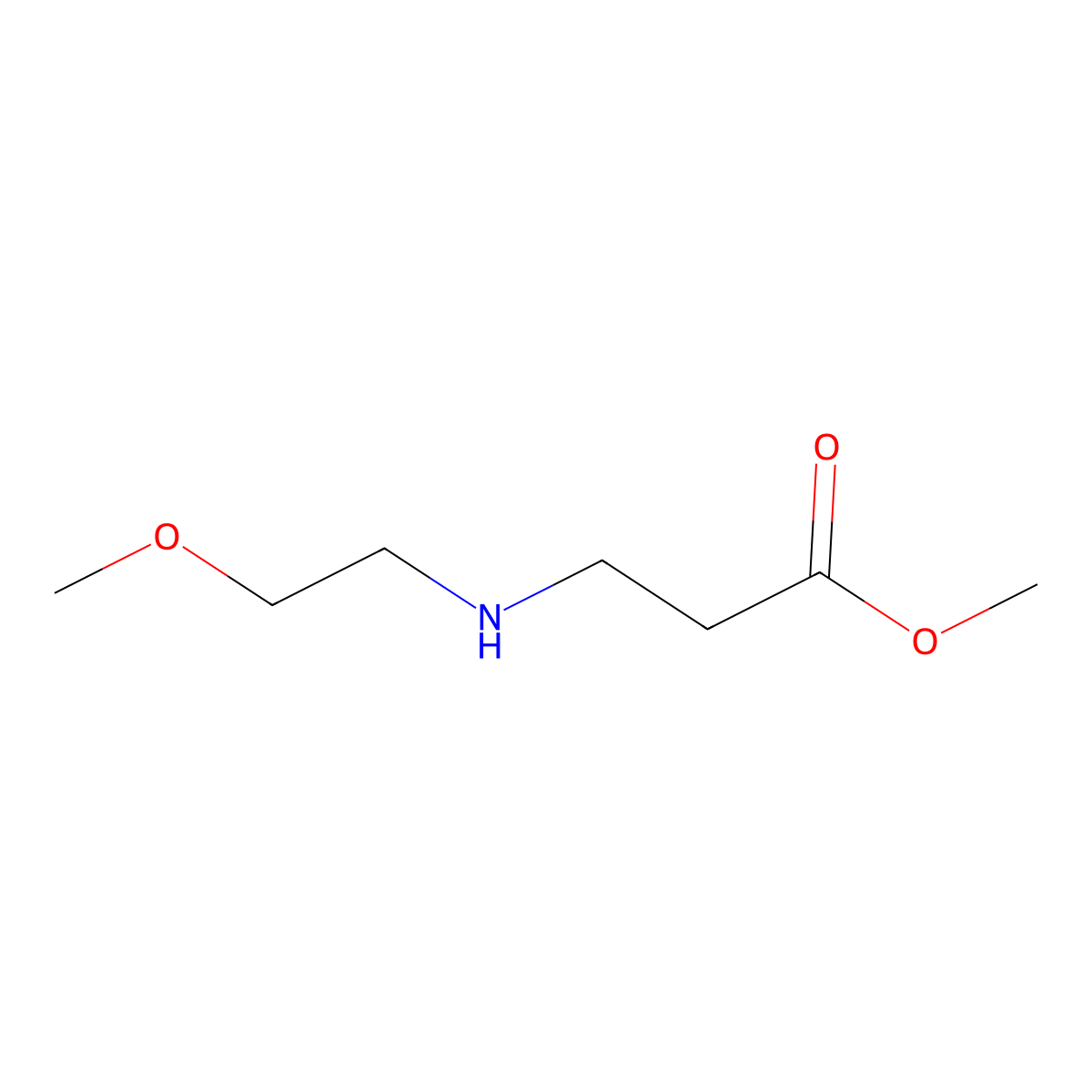 Methyl 3-[(2-methoxyethyl)amino]propanoate molecular structure, CAS 55694-53-6