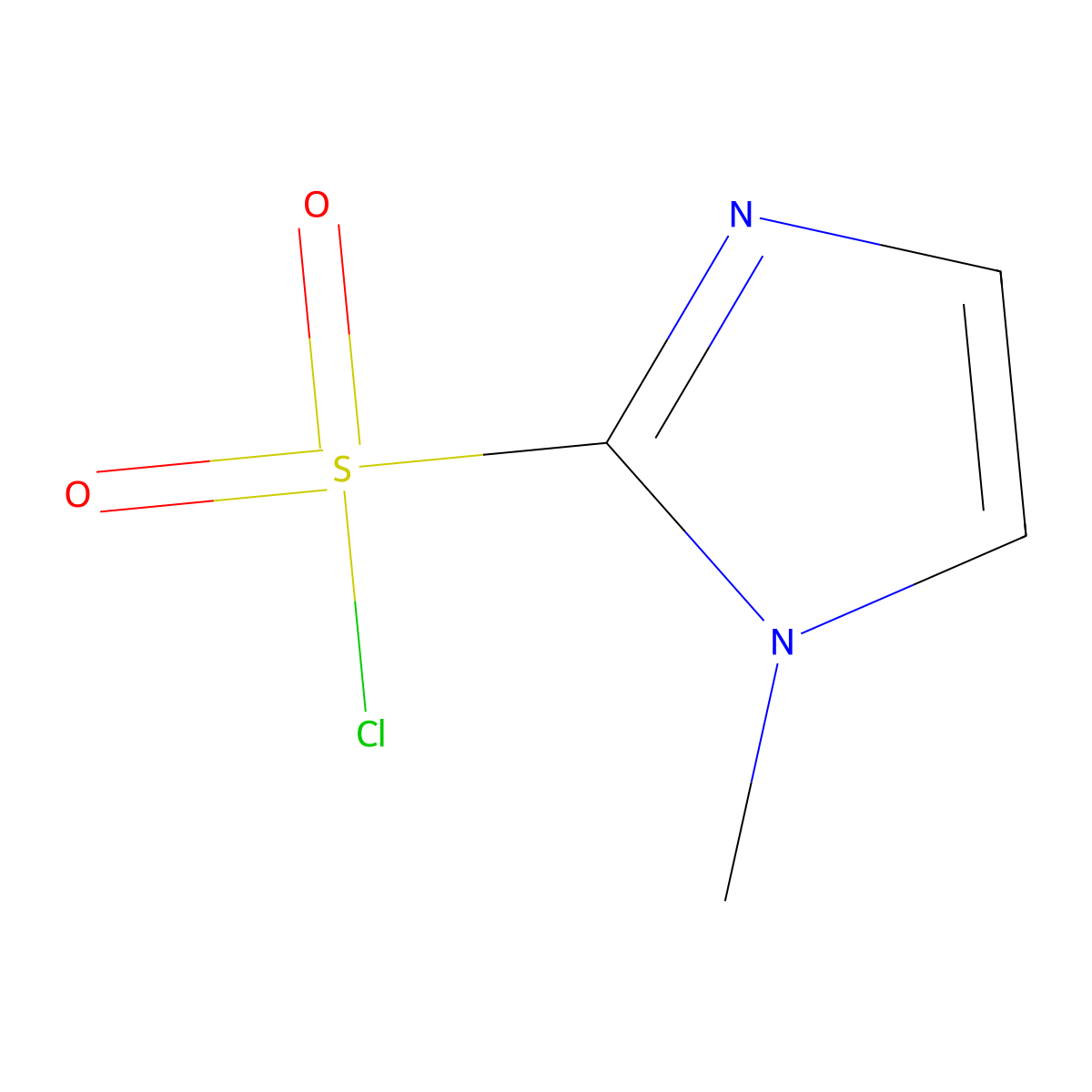 1-Methyl-1H-imidazole-2-sulfonyl chloride molecular structure, CAS 55694-81-0