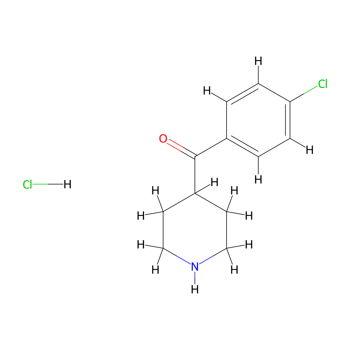 4-(4-Chlorobenzoyl)piperidine hydrochloride molecular structure, CAS 55695-51-7