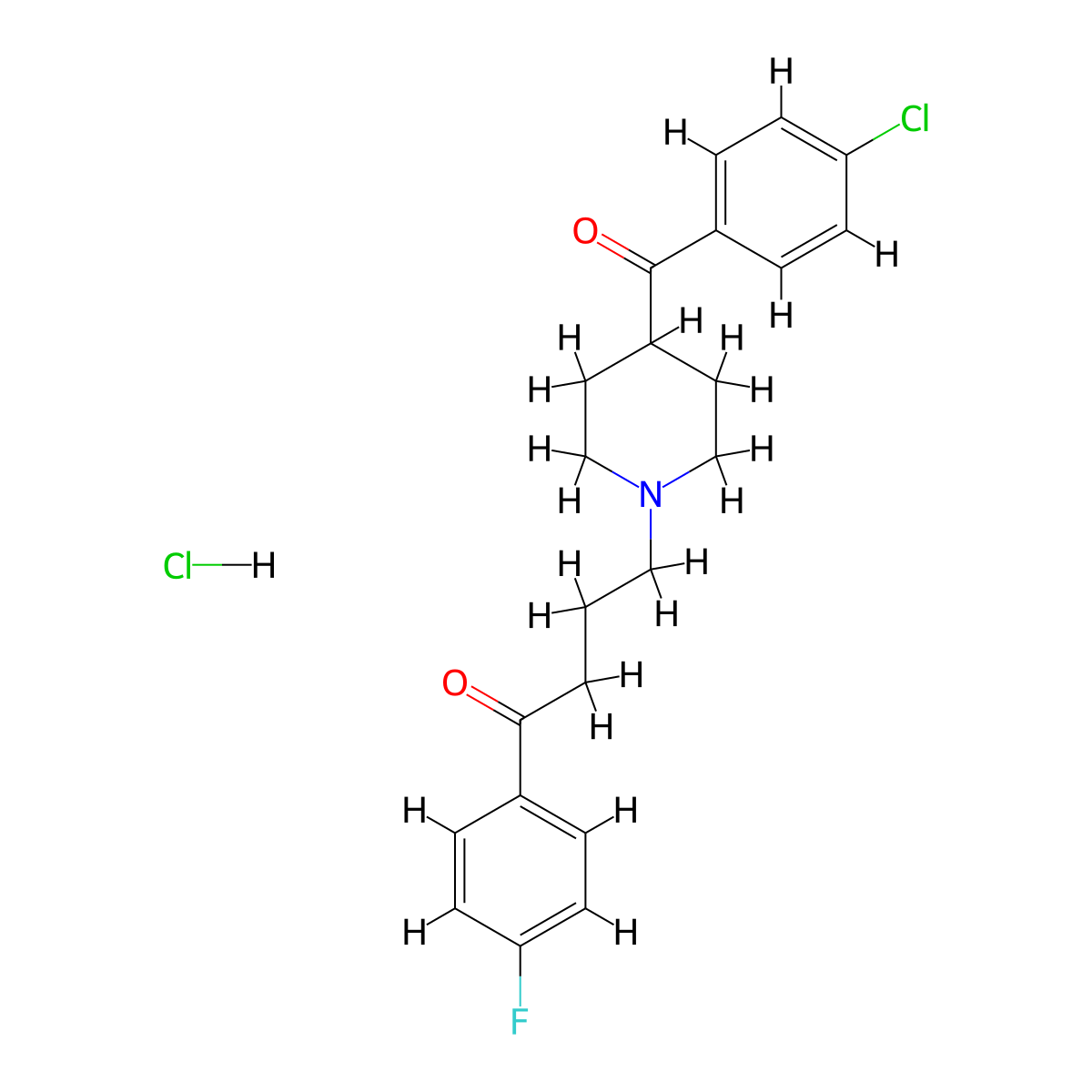 Cloroperone Hydrochloride molecular structure, CAS 55695-56-2