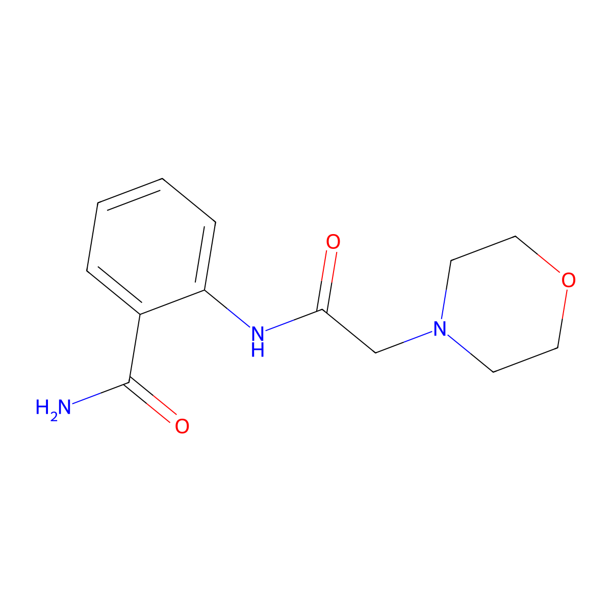 2-[(Morpholin-4-ylacetyl)amino]benzamide molecular structure, CAS 55695-73-3