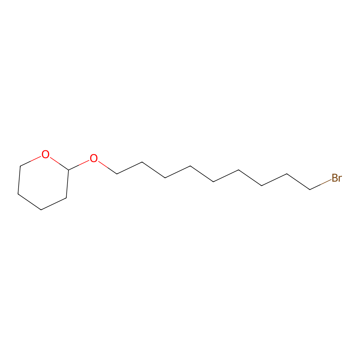 9-Tetrahydropyranyloxy-1-bromononane molecular structure, CAS 55695-90-4