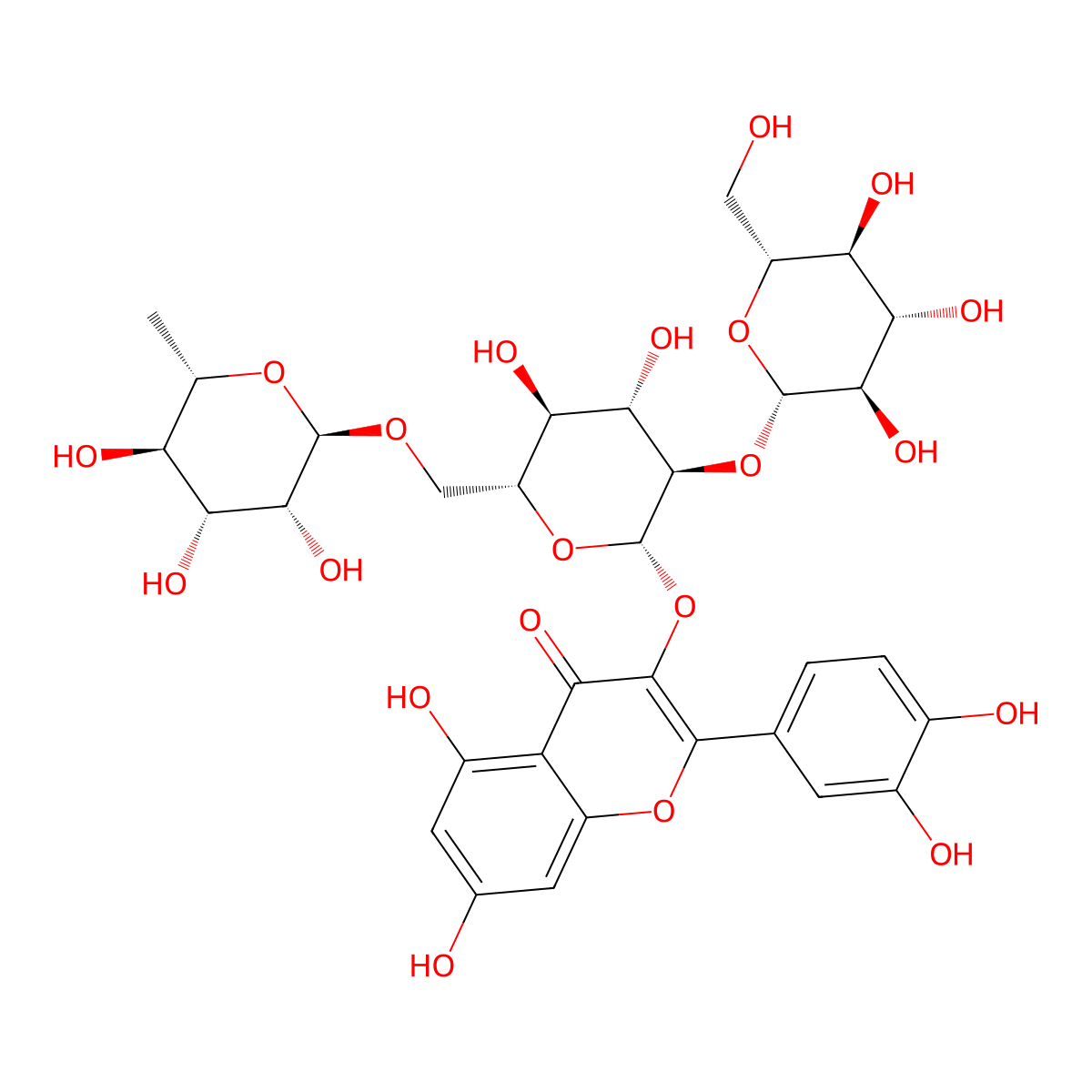 2"-O-Glucosylrutin molecular structure, CAS 55696-55-4