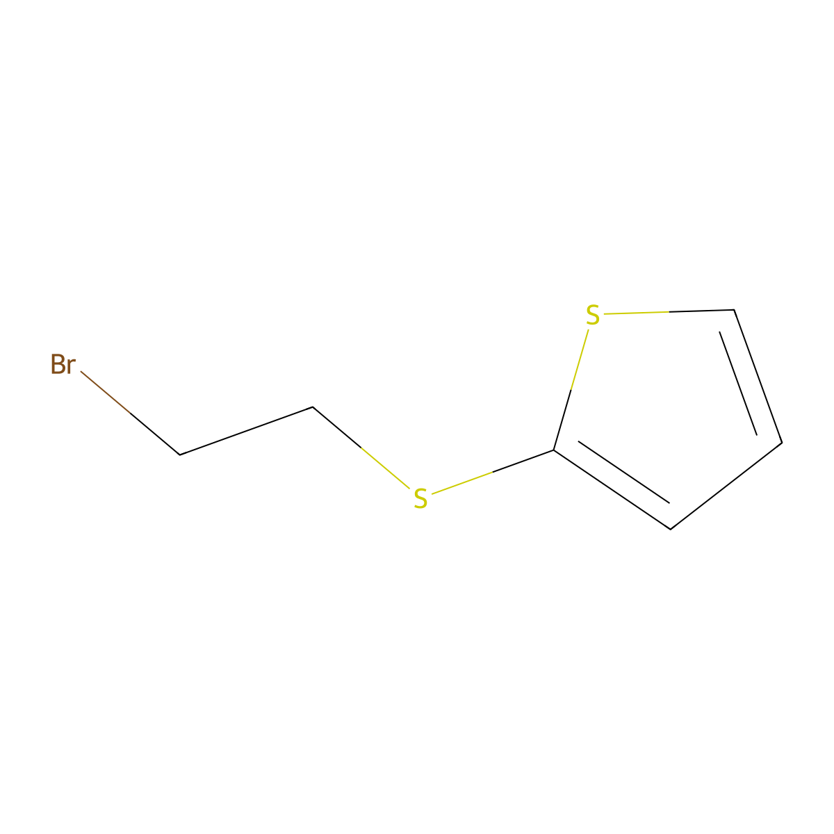 2-(2-Bromoethylthio)-thiophene molecular structure, CAS 55697-88-6