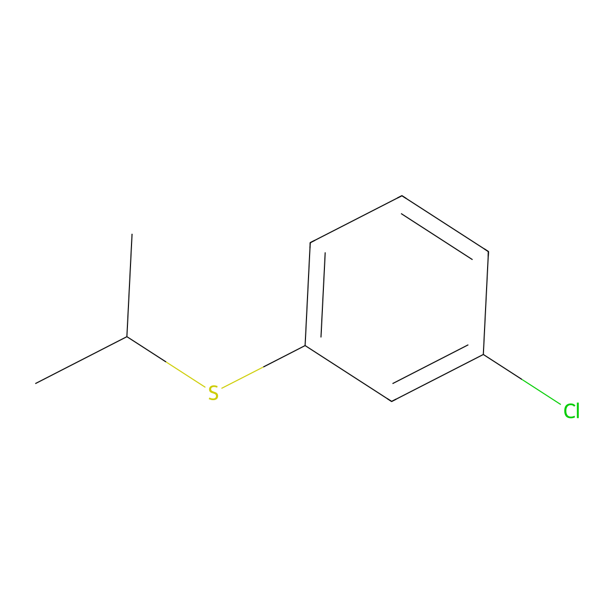 1-Chloro-3-(propan-2-ylsulfanyl)benzene molecular structure, CAS 55698-06-1