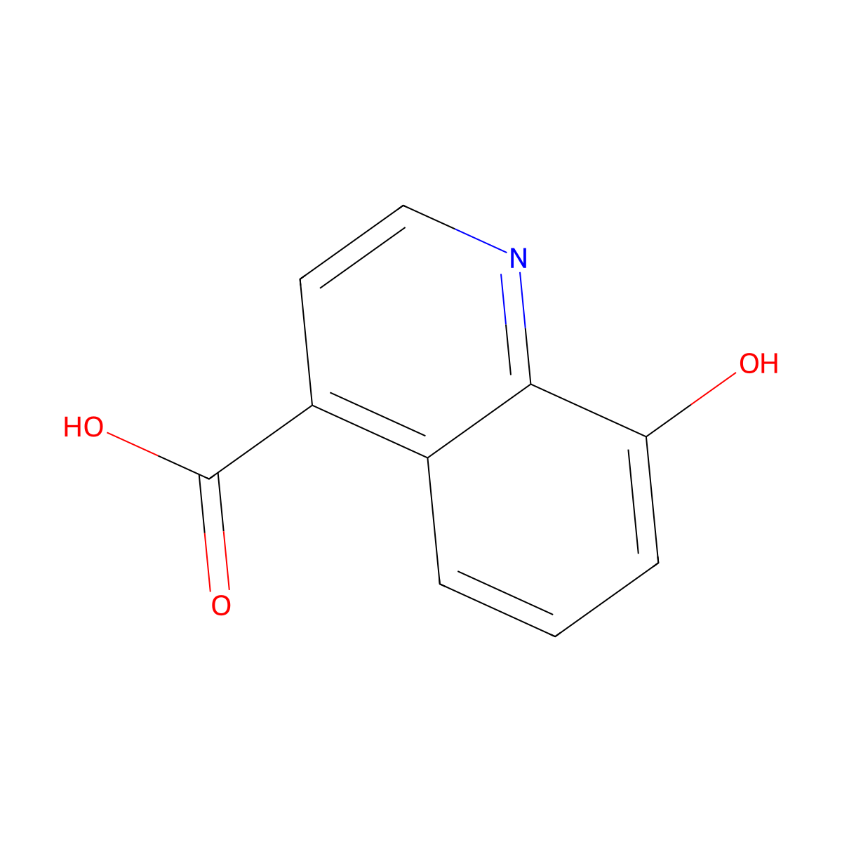 8-Hydroxyquinoline-4-carboxylic acid molecular structure, CAS 55698-67-4