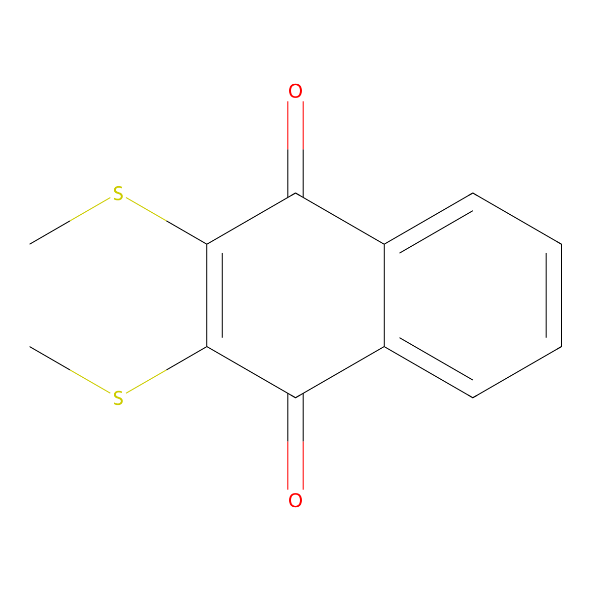2,3-Bis(methylthio)-1,4-naphthalenedione molecular structure, CAS 55699-85-9