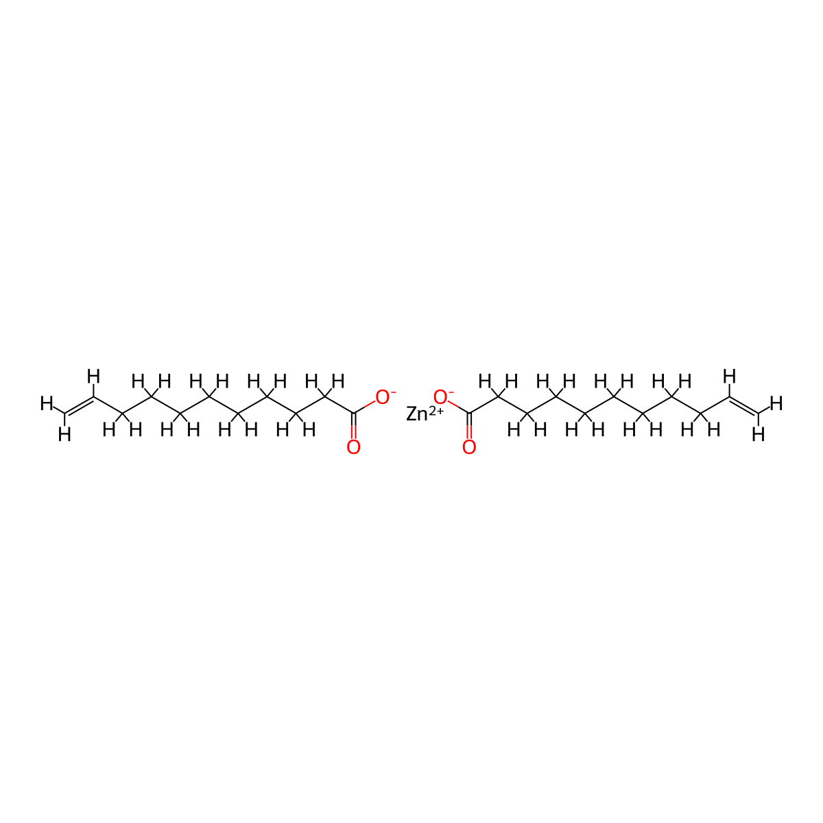 Zinc Undecylenate molecular structure, CAS 557-08-4