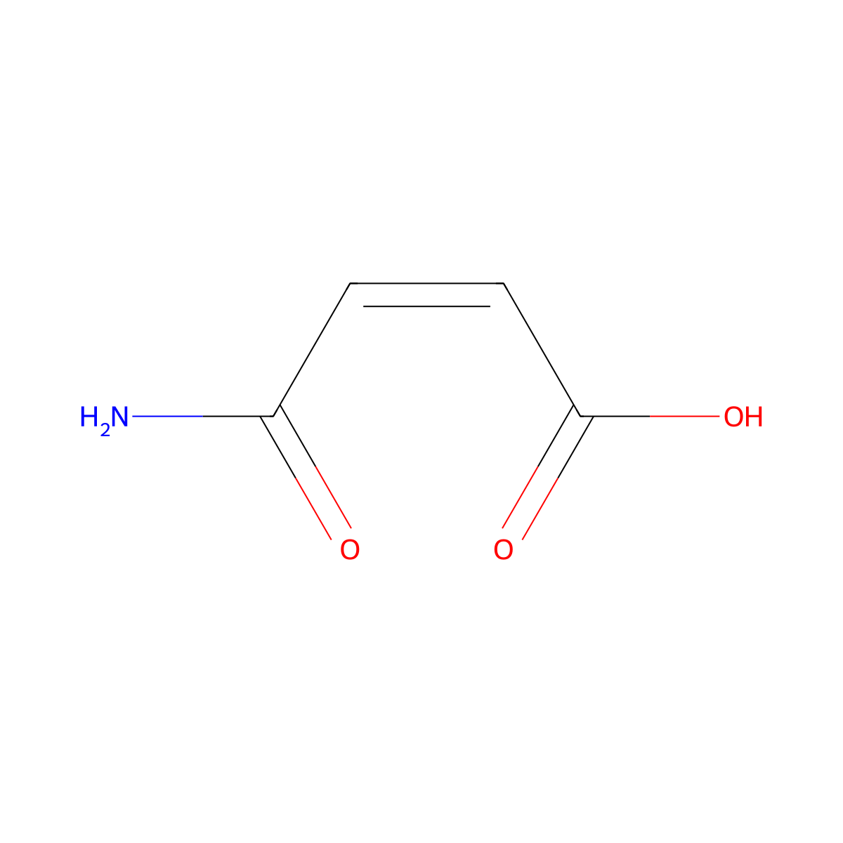 Maleamic acid molecular structure, CAS 557-24-4