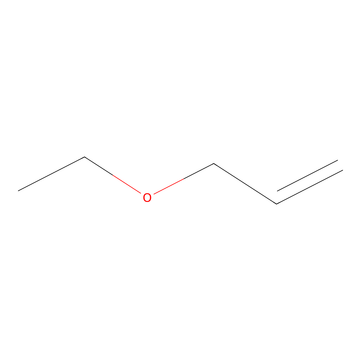 Allyl ethyl ether molecular structure, CAS 557-31-3