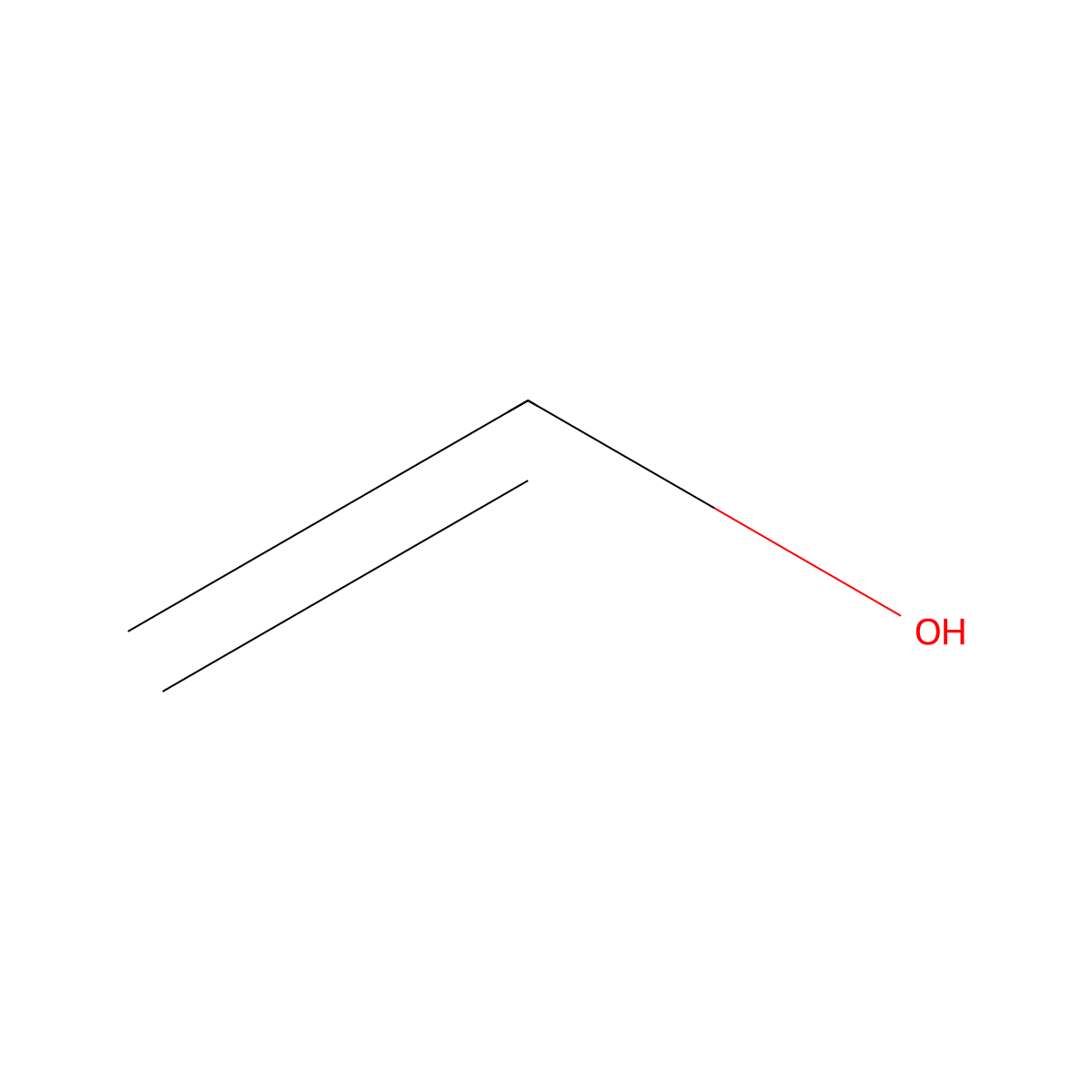 Vinyl alcohol molecular structure, CAS 557-75-5