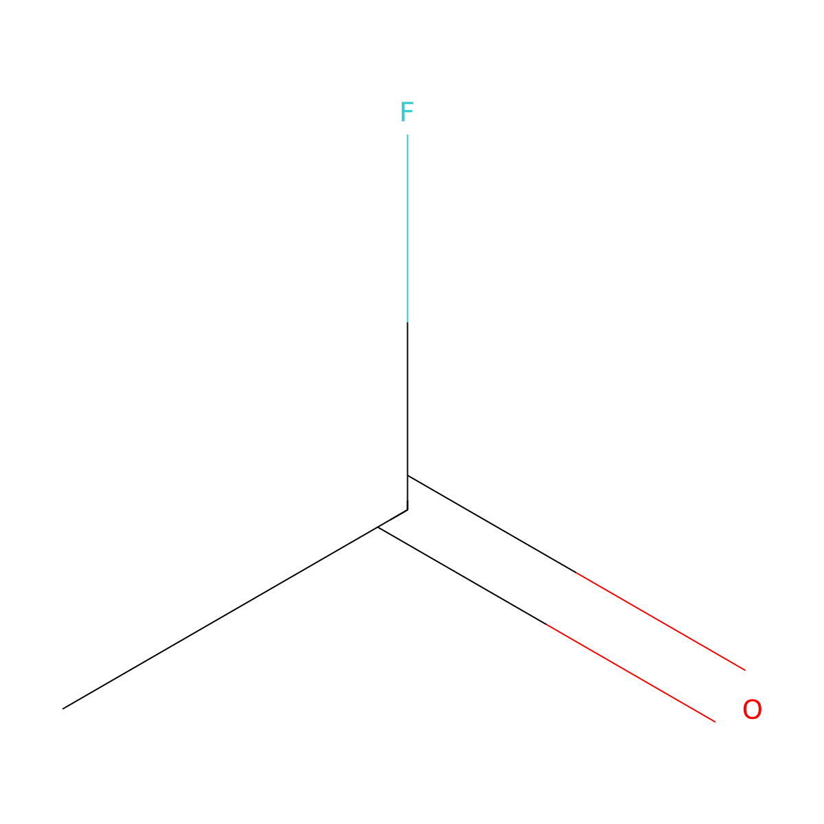 Acetyl fluoride molecular structure, CAS 557-99-3