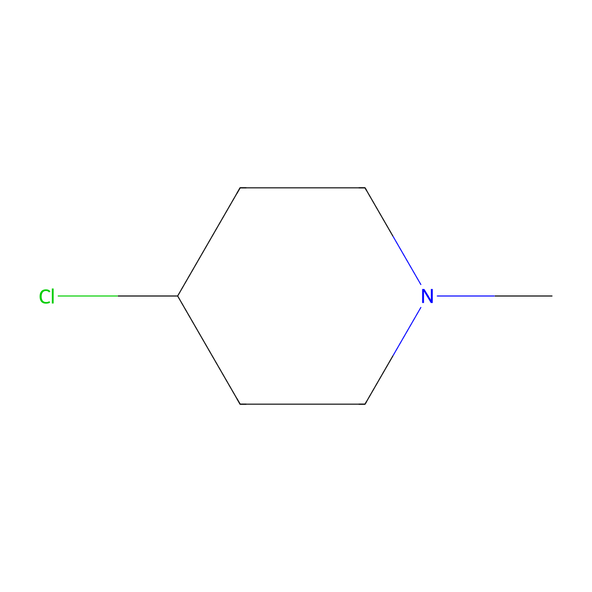 4-chloro-N-methylpiperidine molecular structure, CAS 5570-77-4