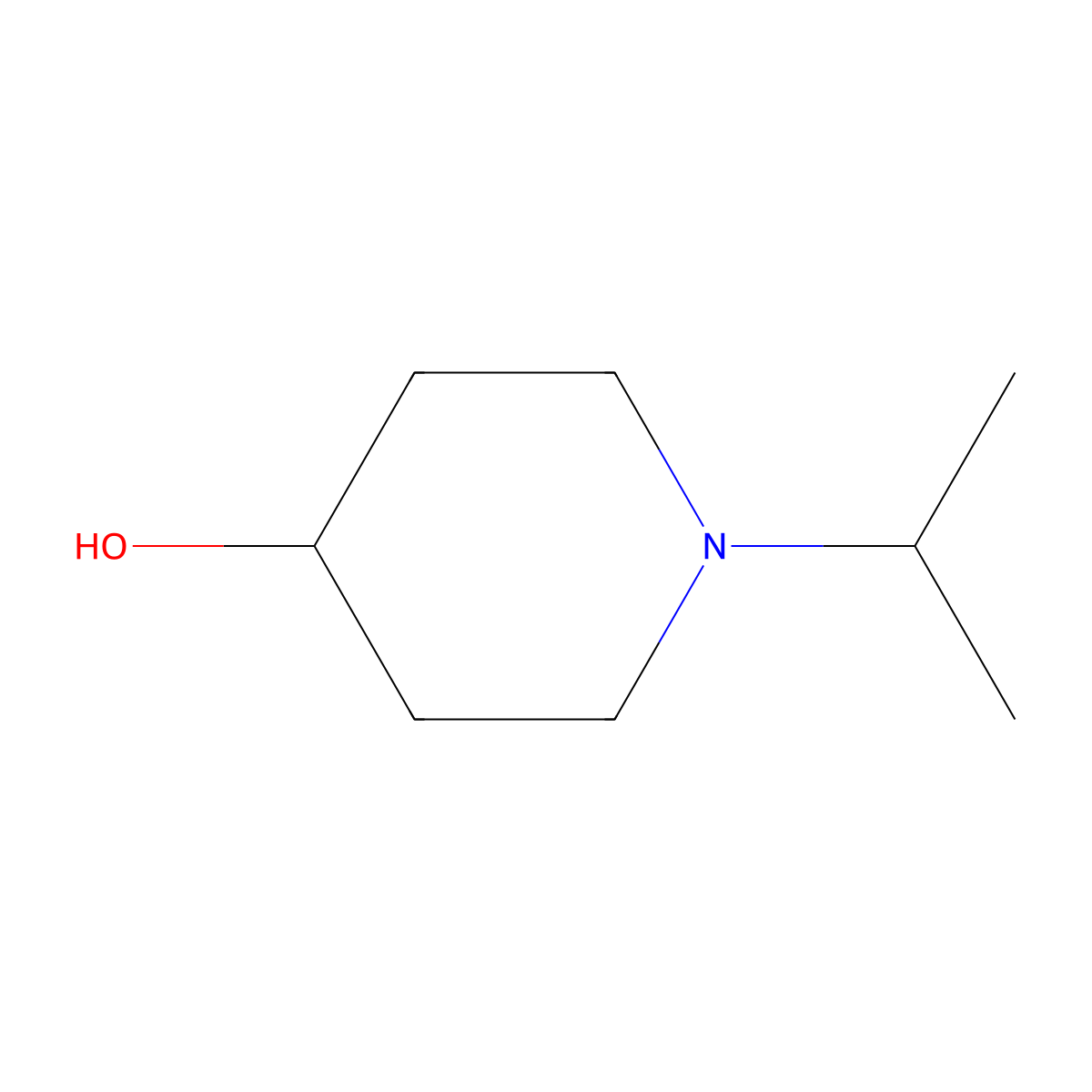 1-Isopropylpiperidin-4-ol molecular structure, CAS 5570-78-5